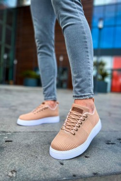 CH413 Crew Erkek Günlük Bağcıklı Triko Spor Sneaker Ayakkabı TBT - Taba