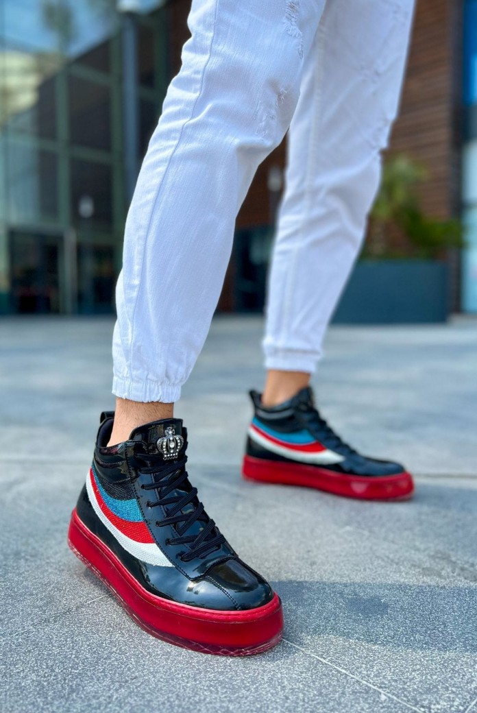 CH973 Majesty Erkek Spor Günlük Bağcıklı Rugan Bot RKT - Siyah/Kırmızı CH973 Majesty Erkek Spor Günlük Bağcıklı Rugan Bot RKT - Siyah/Kırmızı