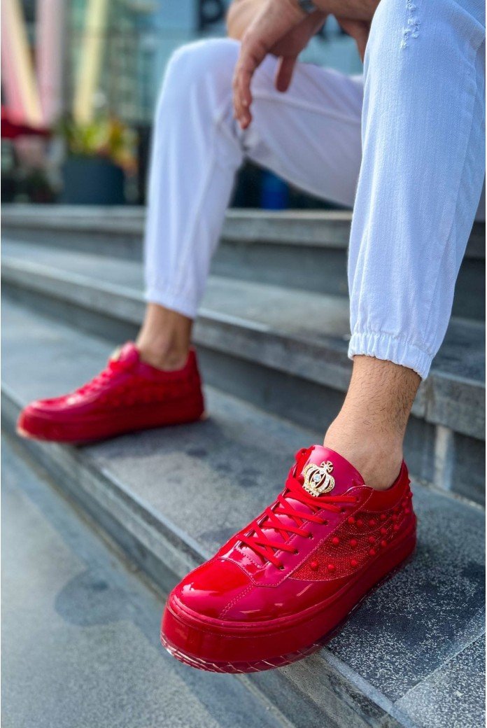 CH975 Majesty Erkek Günlük Bağcıklı Rugan Spor Sneaker Ayakkabı RKT - Kırmızı CH975 Majesty Erkek Günlük Bağcıklı Rugan Spor Sneaker Ayakkabı RKT - Kırmızı