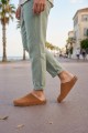 JY0556 Ravn Bağcıksız Hakiki Süet Deri Erkek Günlük Mantar Taban Loafer Klasik Ayakkabı HDMT - Taba