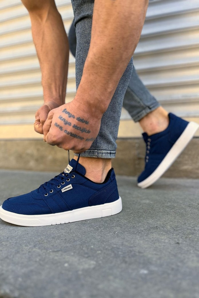 JY0118 REX Bağcıklı Keten Kumaş Erkek Günlük Sneaker Ayakkabı KBT - Lacivert JY0118 REX Bağcıklı Keten Kumaş Erkek Günlük Sneaker Ayakkabı KBT - Lacivert