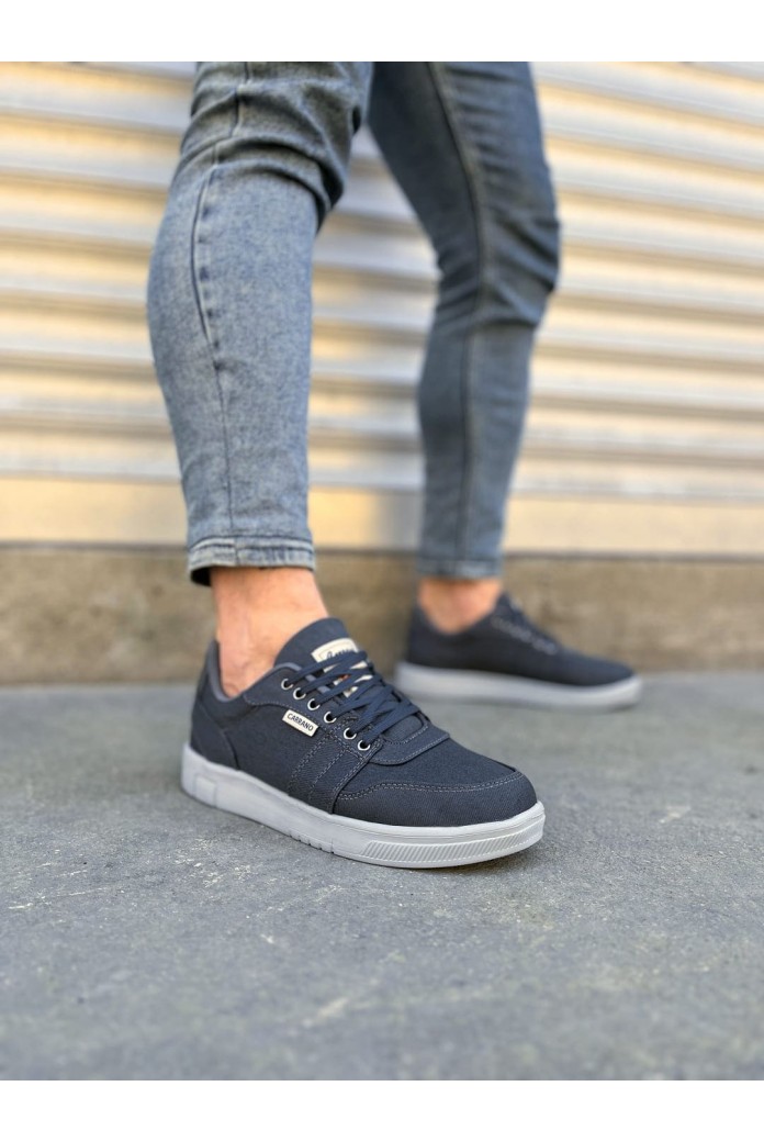 JY0118 REX Bağcıklı Keten Kumaş Erkek Günlük Sneaker Ayakkabı KGT - Füme JY0118 REX Bağcıklı Keten Kumaş Erkek Günlük Sneaker Ayakkabı KGT - Füme
