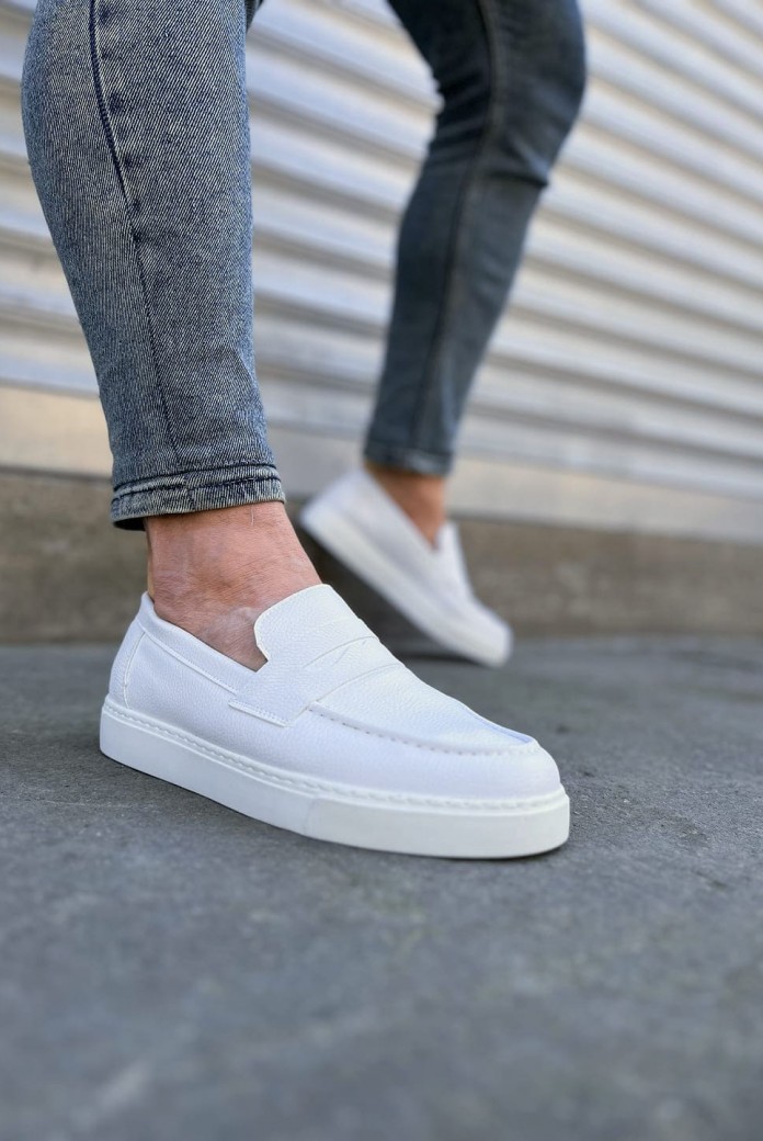 JY180 Estilo X Bağcıksız Cilt Erkek Günlük Spor Klasik Ayakkabı CBT - Beyaz JY180 Estilo X Bağcıksız Cilt Erkek Günlük Spor Klasik Ayakkabı CBT - Beyaz