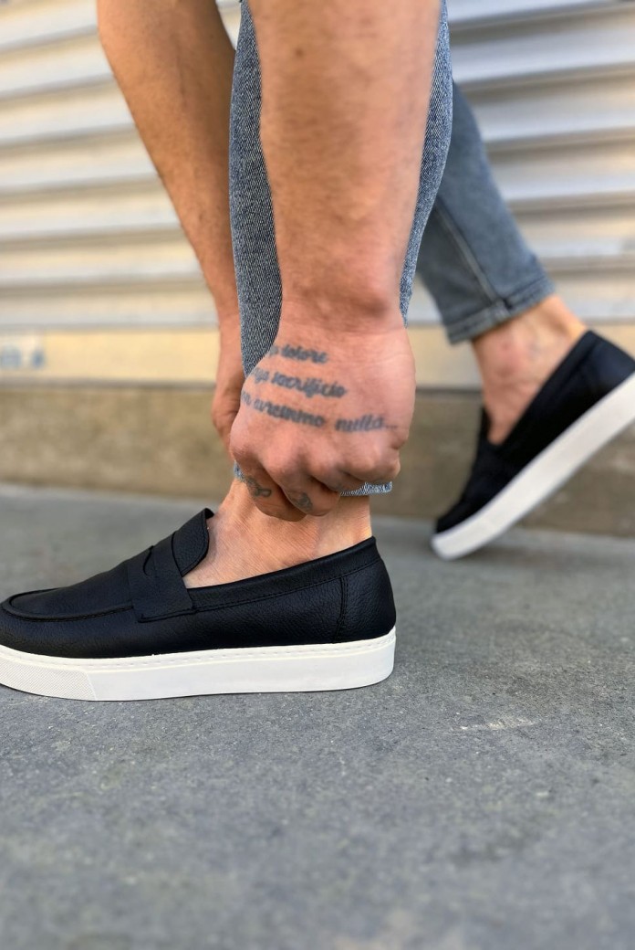 JY180 Estilo X Bağcıksız Cilt Erkek Günlük Spor Klasik Ayakkabı CBT - Siyah JY180 Estilo X Bağcıksız Cilt Erkek Günlük Spor Klasik Ayakkabı CBT - Siyah