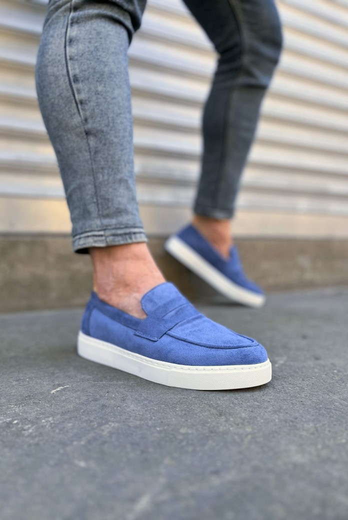 JY180 Estilo X Bağcıksız Süet Erkek Günlük Spor Klasik Ayakkabı SBT - Mavi JY180 Estilo X Bağcıksız Süet Erkek Günlük Spor Klasik Ayakkabı SBT - Mavi