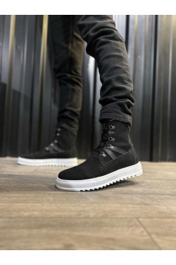 KN-B12 Erkek Spor Günlük Bağcıklı Süet Bot SBT - Siyah KN-B12 Erkek Spor Günlük Bağcıklı Süet Bot SBT - Siyah