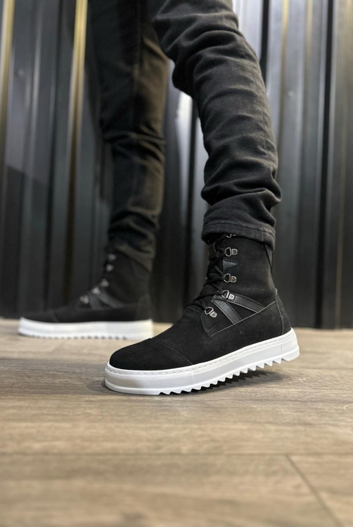 KN-B12 Erkek Spor Günlük Bağcıklı Süet Bot SBT - Siyah KN-B12 Erkek Spor Günlük Bağcıklı Süet Bot SBT - Siyah