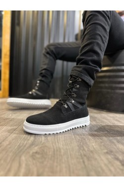 KN-B12 Erkek Spor Günlük Bağcıklı Süet Bot SBT - Siyah KN-B12 Erkek Spor Günlük Bağcıklı Süet Bot SBT - Siyah