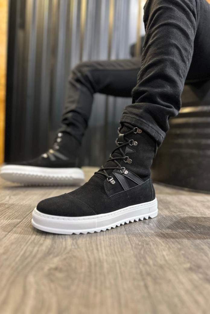 KN-B12 Erkek Spor Günlük Bağcıklı Süet Bot SBT - Siyah KN-B12 Erkek Spor Günlük Bağcıklı Süet Bot SBT - Siyah