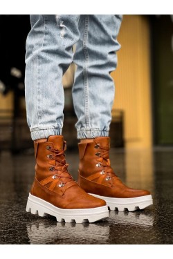 KN-B14 Erkek Spor Günlük Bağcıklı Cilt Bot CBT - Taba KN-B14 Erkek Spor Günlük Bağcıklı Cilt Bot CBT - Taba