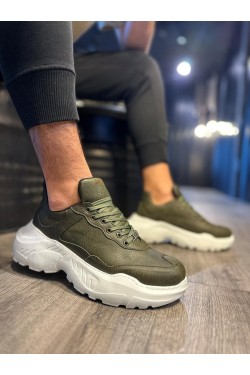 KN-N75 Erkek Günlük Bağcıklı Cilt Spor Sneaker Ayakkabı CBT - Haki KN-N75 Erkek Günlük Bağcıklı Cilt Spor Sneaker Ayakkabı CBT - Haki