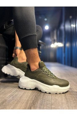 KN-N75 Erkek Günlük Bağcıklı Cilt Spor Sneaker Ayakkabı CBT - Haki KN-N75 Erkek Günlük Bağcıklı Cilt Spor Sneaker Ayakkabı CBT - Haki