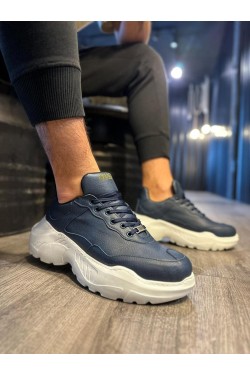 KN-N75 Erkek Günlük Bağcıklı Cilt Spor Sneaker Ayakkabı CBT - Lacivert KN-N75 Erkek Günlük Bağcıklı Cilt Spor Sneaker Ayakkabı CBT - Lacivert