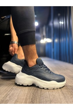 KN-N75 Erkek Günlük Bağcıklı Cilt Spor Sneaker Ayakkabı CBT - Lacivert KN-N75 Erkek Günlük Bağcıklı Cilt Spor Sneaker Ayakkabı CBT - Lacivert