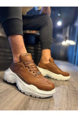 KN-N75 Erkek Günlük Bağcıklı Cilt Spor Sneaker Ayakkabı CBT - Taba KN-N75 Erkek Günlük Bağcıklı Cilt Spor Sneaker Ayakkabı CBT - Taba