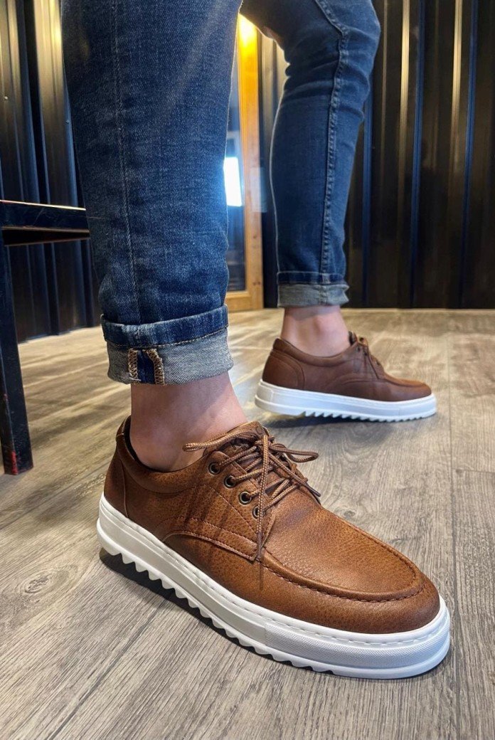 KN-T12 Erkek Günlük Bağcıklı Cilt Klasik Ayakkabı CBT - Taba KN-T12 Erkek Günlük Bağcıklı Cilt Klasik Ayakkabı CBT - Taba