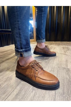 KN-T12 Erkek Günlük Bağcıklı Cilt Klasik Ayakkabı CST - Taba KN-T12 Erkek Günlük Bağcıklı Cilt Klasik Ayakkabı CST - Taba