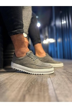 KN-T12 Erkek Günlük Bağcıklı Süet Klasik Ayakkabı SBT - Gri KN-T12 Erkek Günlük Bağcıklı Süet Klasik Ayakkabı SBT - Gri