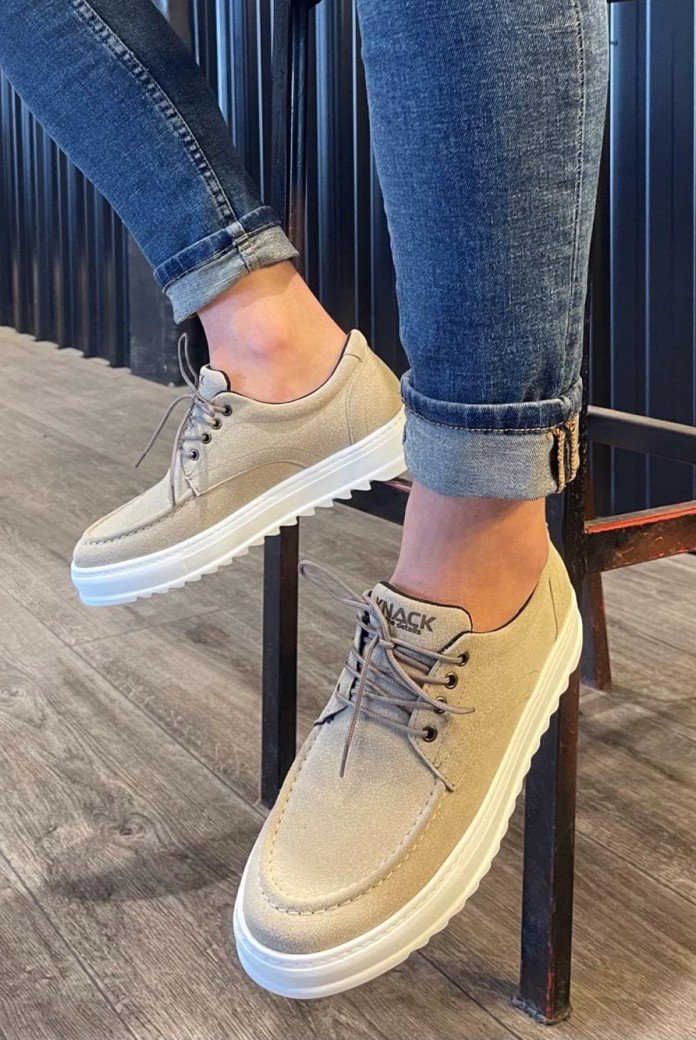 KN-T12 Erkek Günlük Bağcıklı Süet Klasik Ayakkabı SBT - Vizon KN-T12 Erkek Günlük Bağcıklı Süet Klasik Ayakkabı SBT - Vizon