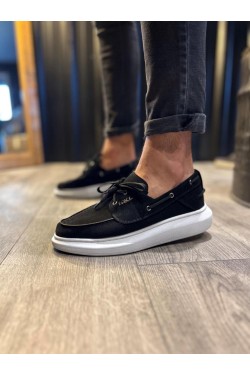 KN009 Erkek Günlük Bağcıklı Süet Klasik Ayakkabı SBT - Siyah