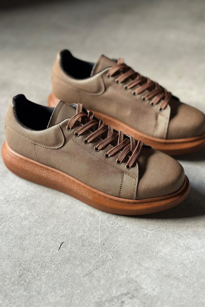 KN041 Erkek Günlük Bağcıklı Tırtıklı Cilt Spor Sneaker Ayakkabı CTT - Taba KN041 Erkek Günlük Bağcıklı Tırtıklı Cilt Spor Sneaker Ayakkabı CTT - Taba