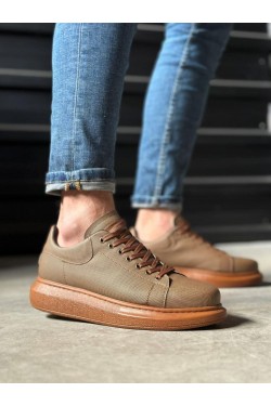KN041 Erkek Günlük Bağcıklı Tırtıklı Cilt Spor Sneaker Ayakkabı CTT - Taba KN041 Erkek Günlük Bağcıklı Tırtıklı Cilt Spor Sneaker Ayakkabı CTT - Taba