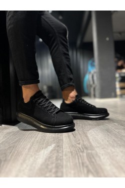 KN044 Erkek Günlük Bağcıklı Süet Spor Sneaker Ayakkabı SST - Siyah KN044 Erkek Günlük Bağcıklı Süet Spor Sneaker Ayakkabı SST - Siyah