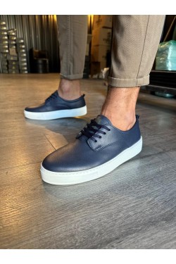 KN077 Erkek Günlük Bağcıklı Cilt Spor Sneaker Ayakkabı CBT - Lacivert KN077 Erkek Günlük Bağcıklı Cilt Spor Sneaker Ayakkabı CBT - Lacivert