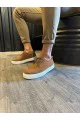 KN077 Erkek Günlük Bağcıklı Süet Spor Sneaker Ayakkabı SBT - Taba