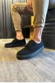 KN077 Erkek Günlük Bağcıklı Süet Spor Sneaker Ayakkabı SST - Siyah KN077 Erkek Günlük Bağcıklı Süet Spor Sneaker Ayakkabı SST - Siyah