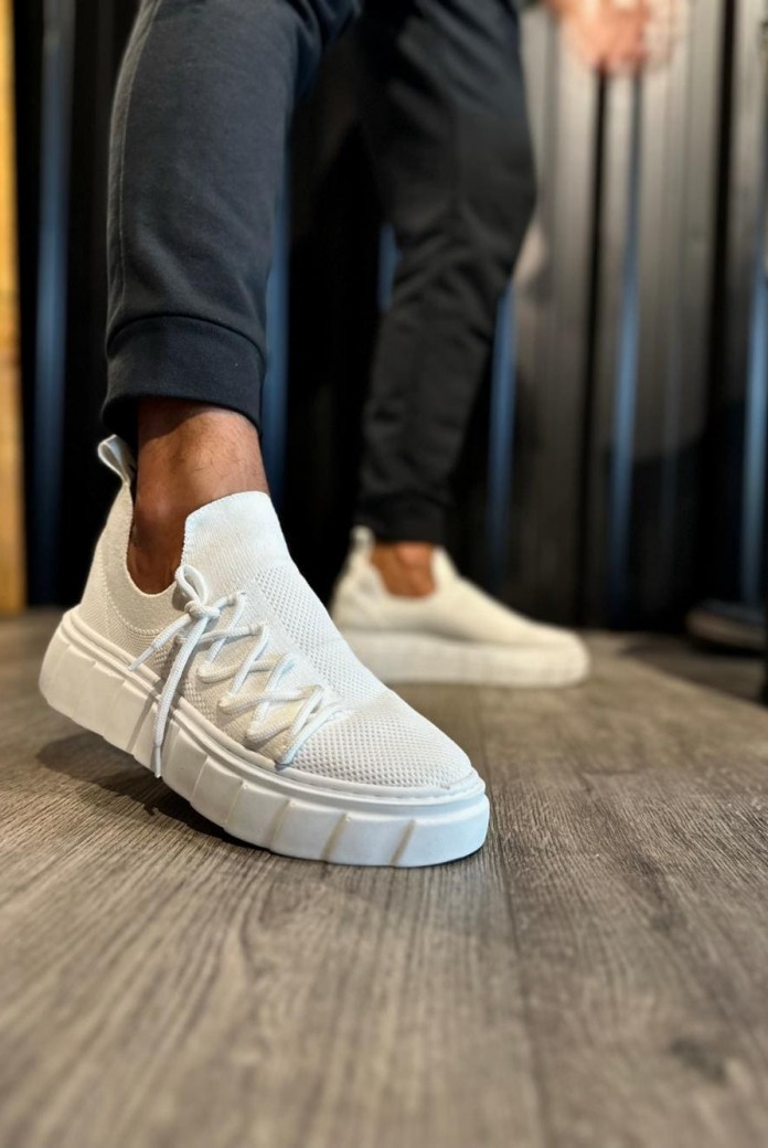 KN1025 Erkek Günlük Bağcıklı Triko Spor Sneaker Ayakkabı TBT - Beyaz KN1025 Erkek Günlük Bağcıklı Triko Spor Sneaker Ayakkabı TBT - Beyaz