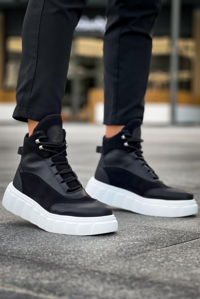 KN104 Erkek Spor Günlük Bağcıklı Cilt Süet Bot CSBT - Siyah KN104 Erkek Spor Günlük Bağcıklı Cilt Süet Bot CSBT - Siyah