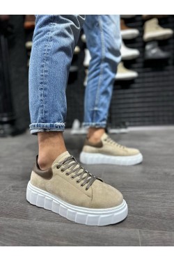 KN144 Erkek Günlük Bağcıklı Süet Spor Sneaker Ayakkabı SBT - Vizon KN144 Erkek Günlük Bağcıklı Süet Spor Sneaker Ayakkabı SBT - Vizon