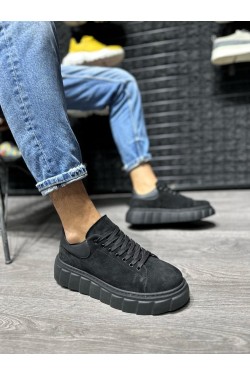 KN144 Erkek Günlük Bağcıklı Süet Spor Sneaker Ayakkabı SST - Siyah KN144 Erkek Günlük Bağcıklı Süet Spor Sneaker Ayakkabı SST - Siyah