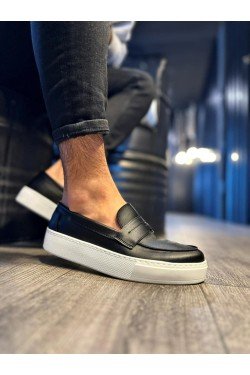 KN400 Erkek Günlük Bağcıksız Cilt Klasik Ayakkabı CBT - Siyah KN400 Erkek Günlük Bağcıksız Cilt Klasik Ayakkabı CBT - Siyah