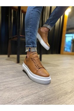 KN421 Erkek Günlük Bağcıklı Cilt Spor Sneaker Ayakkabı CBT - Taba KN421 Erkek Günlük Bağcıklı Cilt Spor Sneaker Ayakkabı CBT - Taba