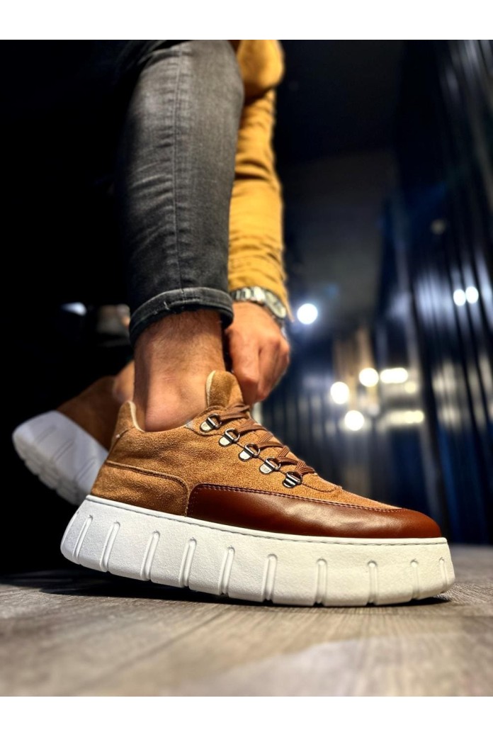KN600 Erkek Günlük Bağcıklı Süet Cilt Spor Sneaker Ayakkabı SCBT - Taba KN600 Erkek Günlük Bağcıklı Süet Cilt Spor Sneaker Ayakkabı SCBT - Taba