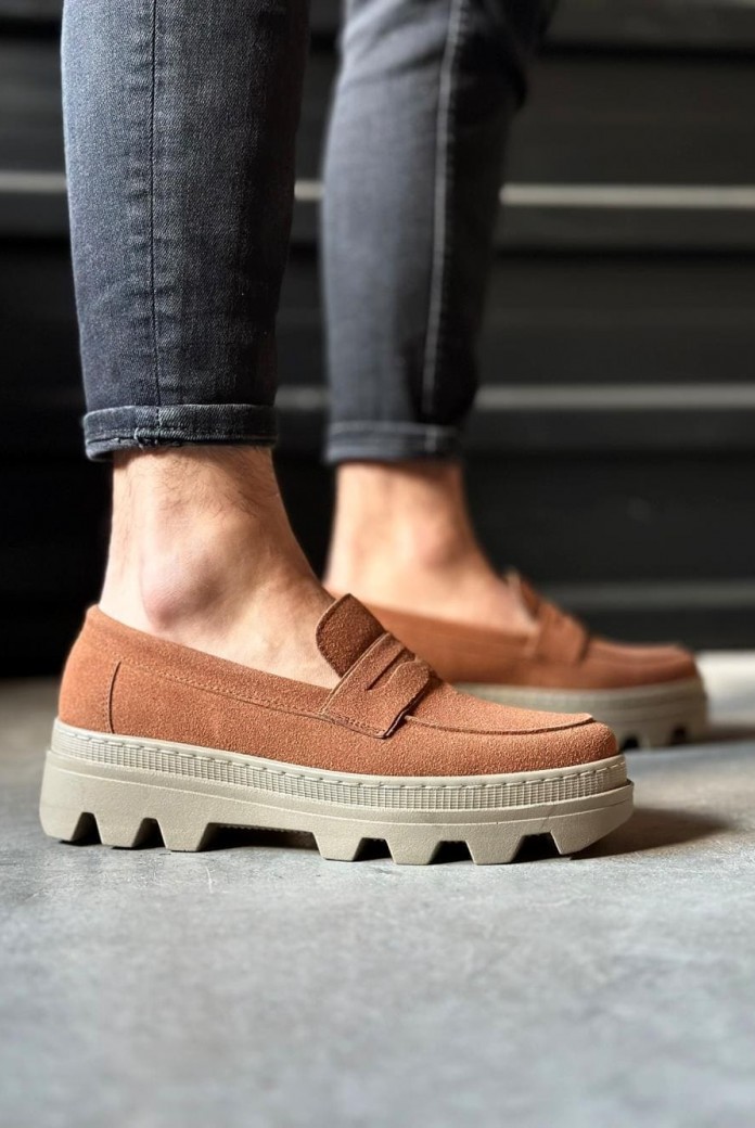 KN779 Erkek Günlük Bağcıksız Süet Klasik Ayakkabı SKT - Taba KN779 Erkek Günlük Bağcıksız Süet Klasik Ayakkabı SKT - Taba