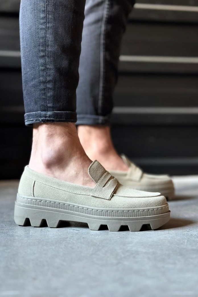 KN779 Erkek Günlük Bağcıksız Süet Klasik Ayakkabı SKT - Vizon KN779 Erkek Günlük Bağcıksız Süet Klasik Ayakkabı SKT - Vizon