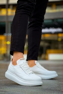 KN814 Erkek Günlük Bağcıklı Cilt Spor Sneaker Ayakkabı CBT - Beyaz KN814 Erkek Günlük Bağcıklı Cilt Spor Sneaker Ayakkabı CBT - Beyaz
