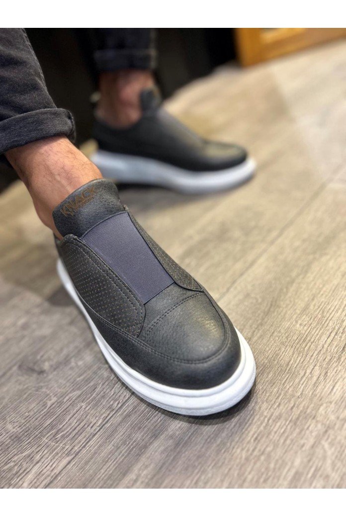 KN911 Erkek Günlük Bağcıksız Cilt Spor Sneaker Ayakkabı CBT - Gri KN911 Erkek Günlük Bağcıksız Cilt Spor Sneaker Ayakkabı CBT - Gri