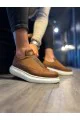 KN911 Erkek Günlük Bağcıksız Cilt Süet Spor Sneaker Ayakkabı CSBT - Taba