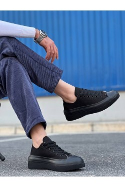 KB-CX3 Erkek Günlük Bağcıklı Keten Kısa Spor Sneaker Ayakkabı KST - Siyah KB-CX3 Erkek Günlük Bağcıklı Keten Kısa Spor Sneaker Ayakkabı KST - Siyah