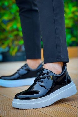 KB-X3 Erkek Günlük Bağcıklı Rugan Klasik Ayakkabı RBT - Siyah KB-X3 Erkek Günlük Bağcıklı Rugan Klasik Ayakkabı RBT - Siyah