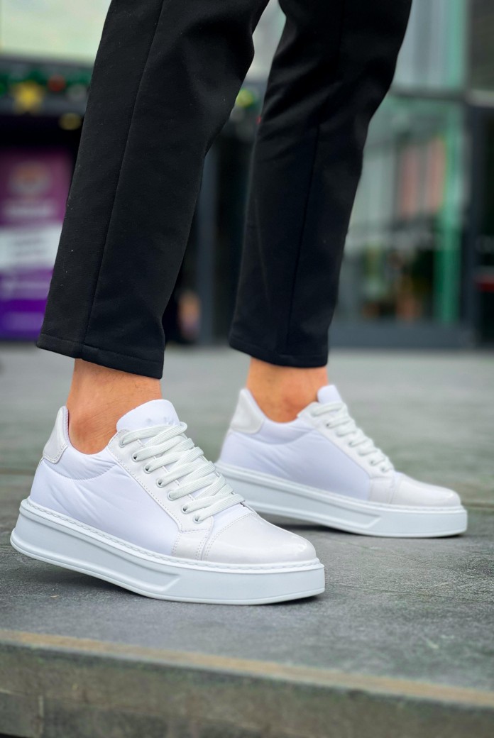 KB-X46 Erkek Günlük Bağcıklı Paraşüt Kumaş Rugan Spor Sneaker Ayakkabı PKRBT - Beyaz KB-X46 Erkek Günlük Bağcıklı Paraşüt Kumaş Rugan Spor Sneaker Ayakkabı PKRBT - Beyaz