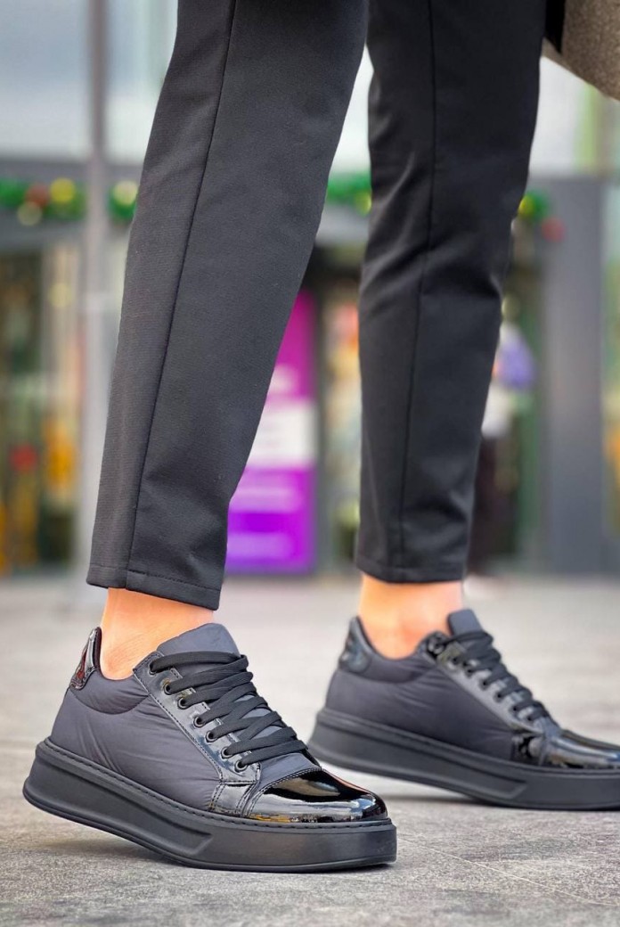 KB-X46 Erkek Günlük Bağcıklı Paraşüt Kumaş Rugan Spor Sneaker Ayakkabı PKRST - Siyah KB-X46 Erkek Günlük Bağcıklı Paraşüt Kumaş Rugan Spor Sneaker Ayakkabı PKRST - Siyah