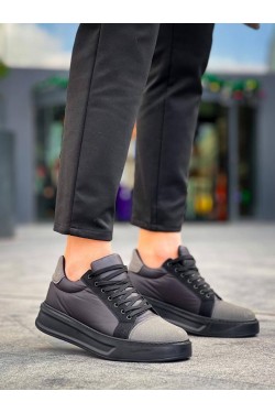 KB-X46 Erkek Günlük Bağcıklı Paraşüt Kumaş Süet Spor Sneaker Ayakkabı PKSST - Siyah/Gri KB-X46 Erkek Günlük Bağcıklı Paraşüt Kumaş Süet Spor Sneaker Ayakkabı PKSST - Siyah/Gri