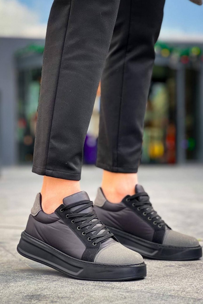 KB-X46 Erkek Günlük Bağcıklı Paraşüt Kumaş Süet Spor Sneaker Ayakkabı PKSST - Siyah/Gri KB-X46 Erkek Günlük Bağcıklı Paraşüt Kumaş Süet Spor Sneaker Ayakkabı PKSST - Siyah/Gri