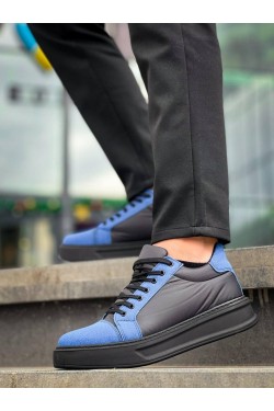KB-X46 Erkek Günlük Bağcıklı Paraşüt Kumaş Süet Spor Sneaker Ayakkabı PKSST - Siyah/Mavi KB-X46 Erkek Günlük Bağcıklı Paraşüt Kumaş Süet Spor Sneaker Ayakkabı PKSST - Siyah/Mavi
