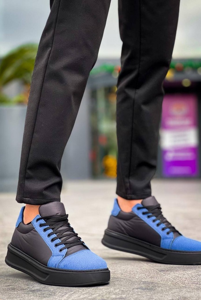 KB-X46 Erkek Günlük Bağcıklı Paraşüt Kumaş Süet Spor Sneaker Ayakkabı PKSST - Siyah/Mavi KB-X46 Erkek Günlük Bağcıklı Paraşüt Kumaş Süet Spor Sneaker Ayakkabı PKSST - Siyah/Mavi